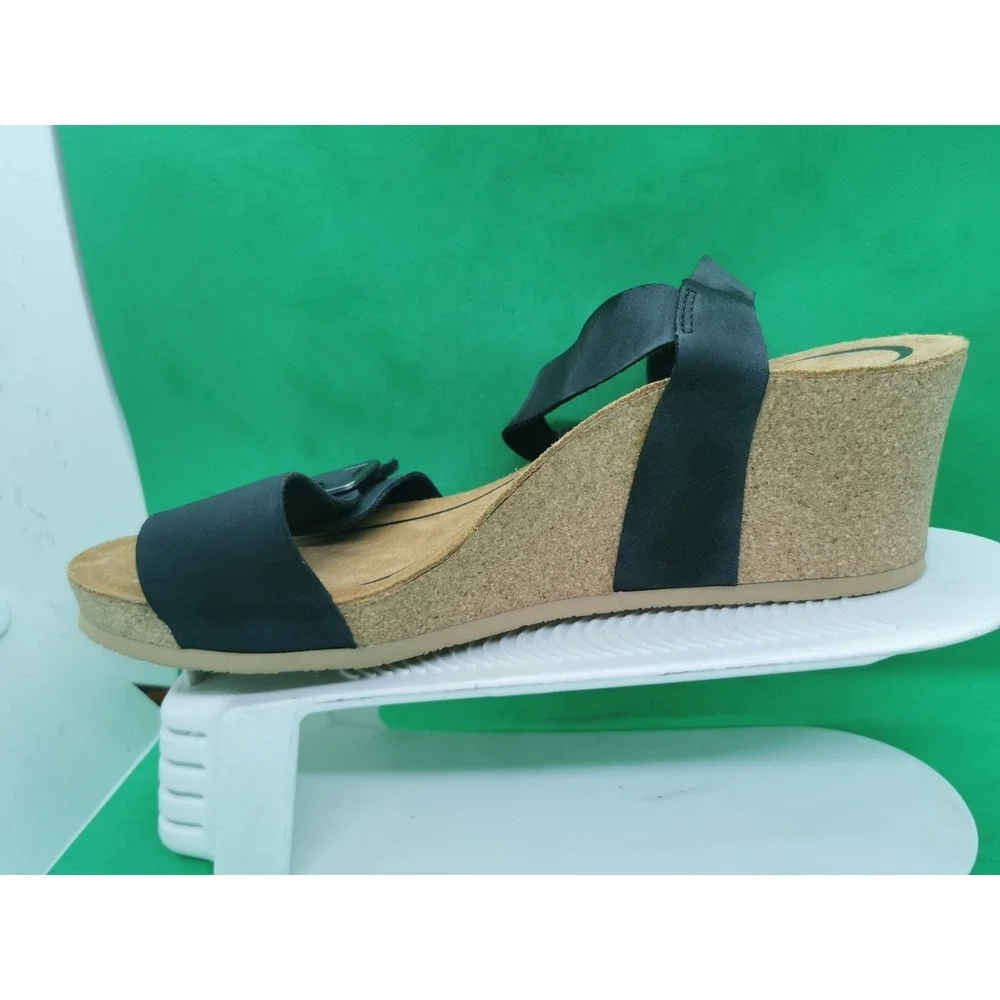 Aetrex Women's Lexa Orthopedic Ankle Strap Arch Support Wedge Sandals Size 10